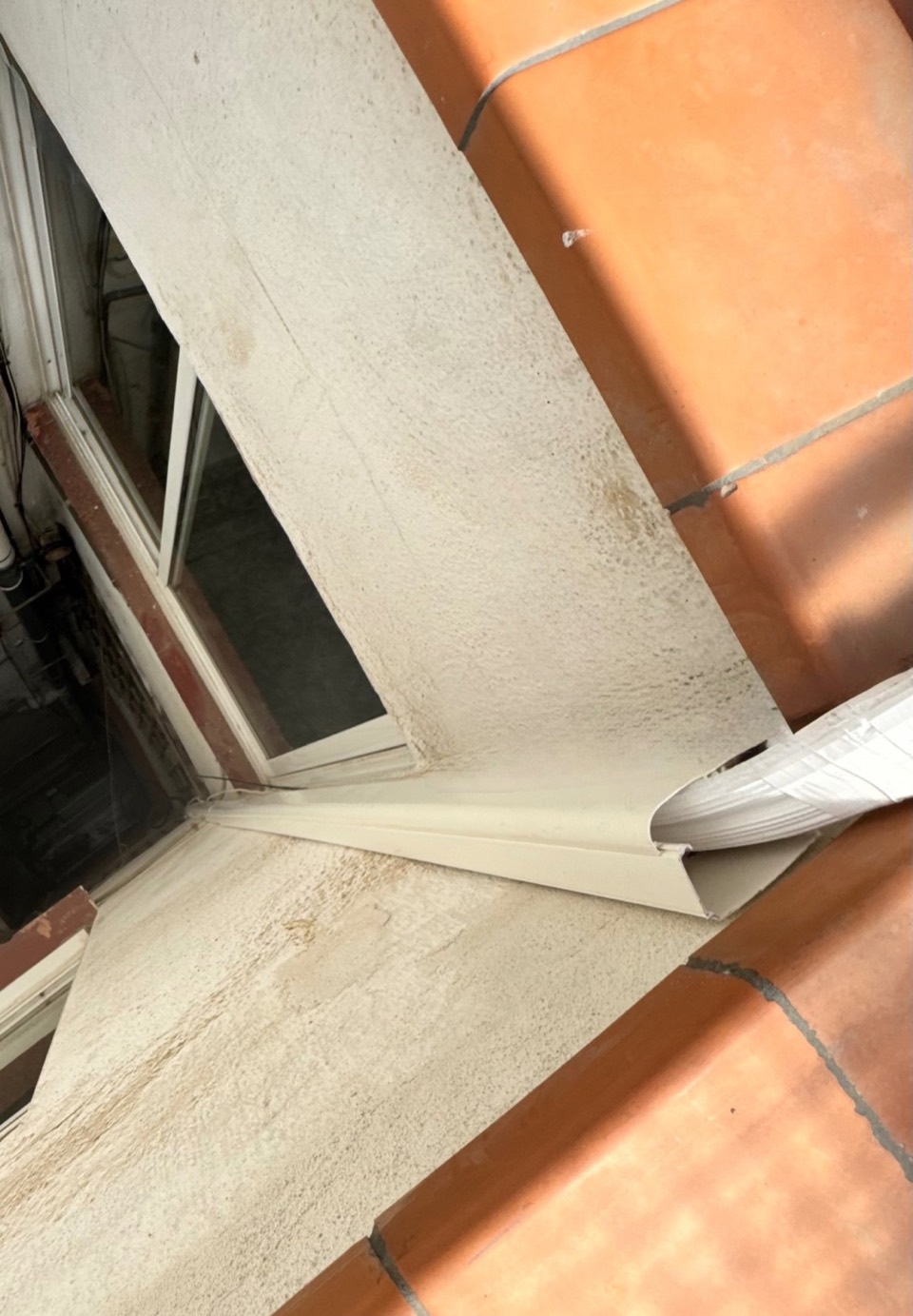 Pipe trunking through the window
